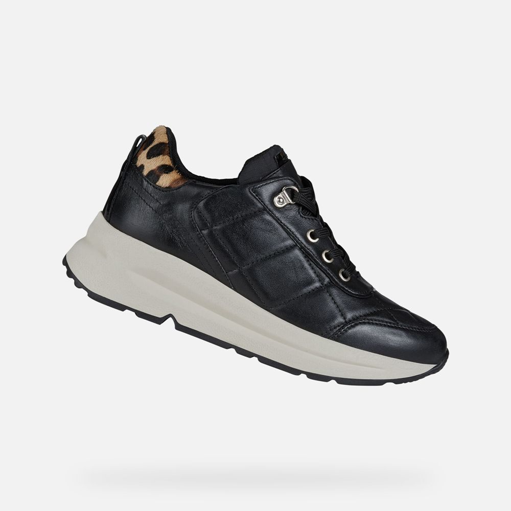 Geox Bayan Spor Ayakkabı Siyah - Backsie - DFH-952043